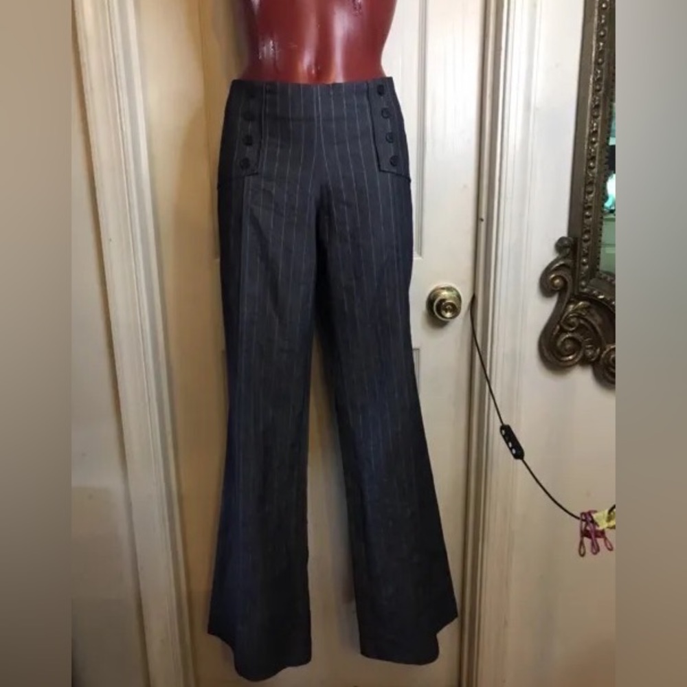 Parallel Pants gray pinstripes NWT size 14  wide leg